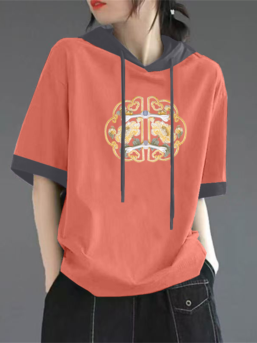 Red Pure Cotton Short Sleeve T - Streetwear Brand Hats review and price