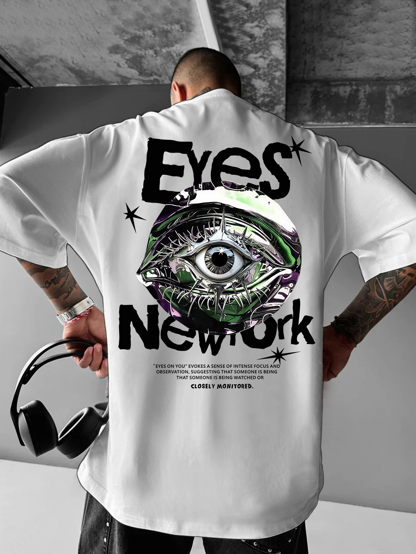 Men's Oversized New York Gothi - Streetwear Brand With Eye review and price