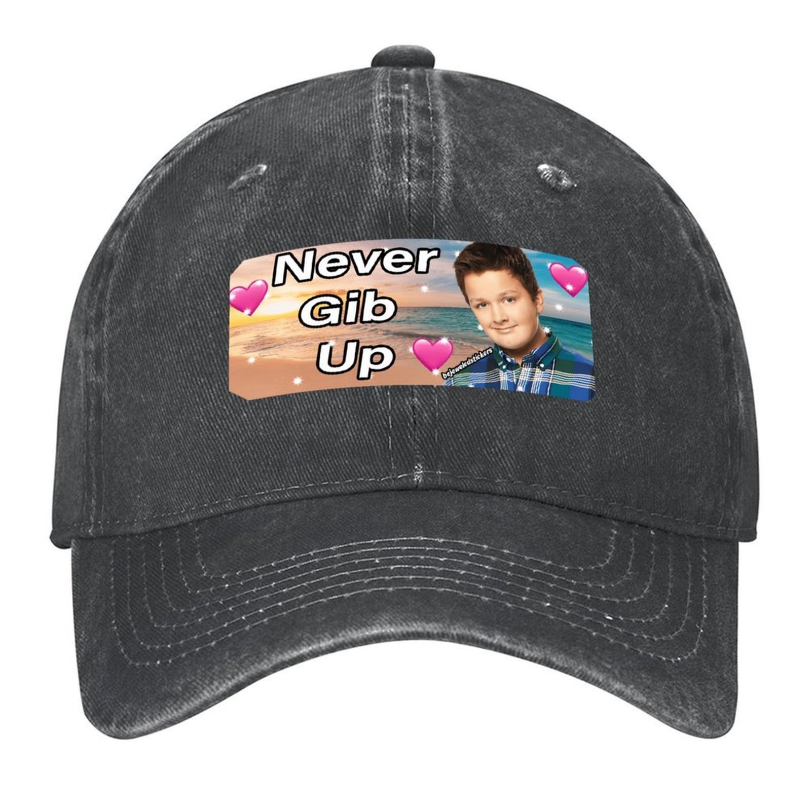 Never gib up bumper Sticker Ba - Streetwear Brand Hats review and price