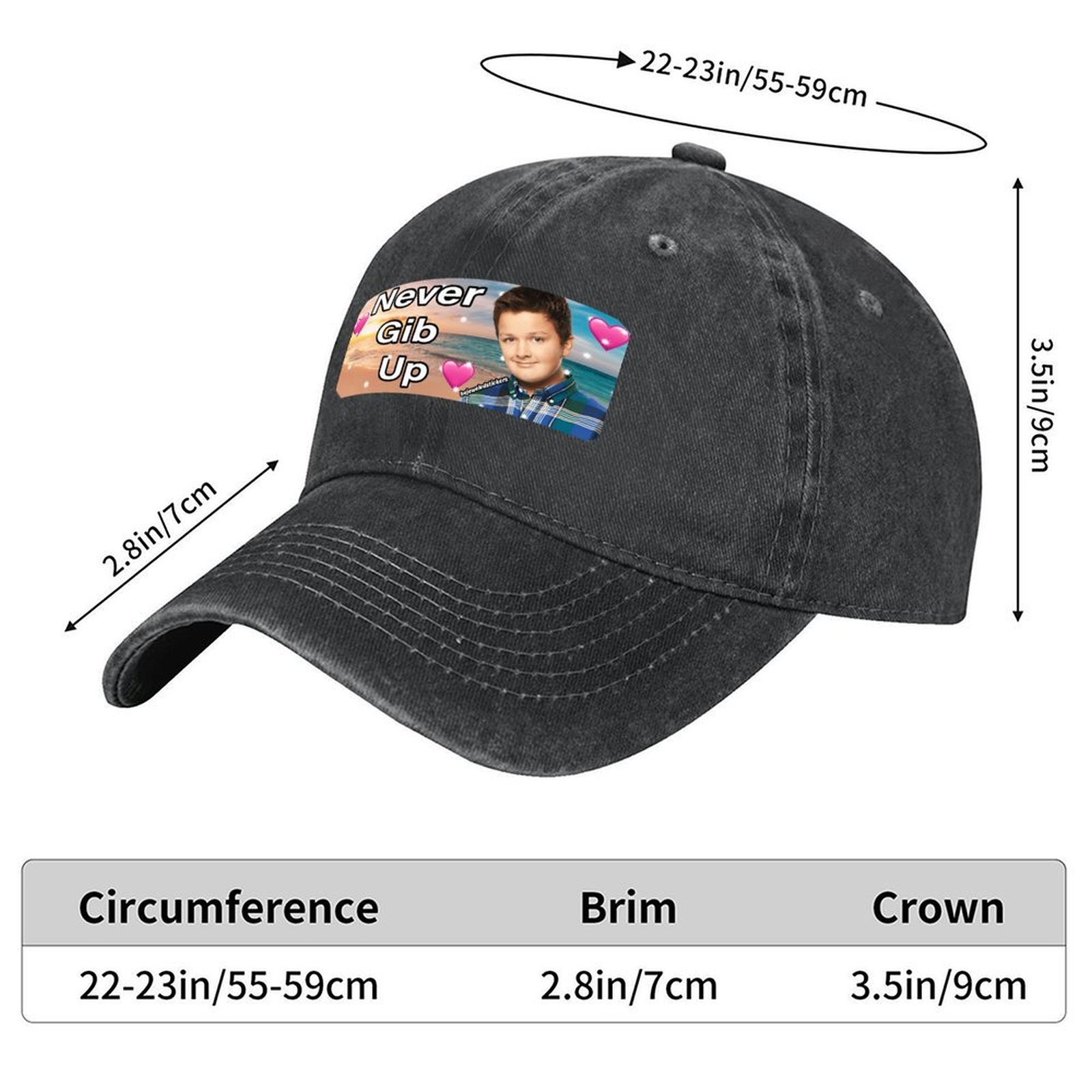 Never gib up bumper Sticker Ba - Streetwear Brand Hats review and price